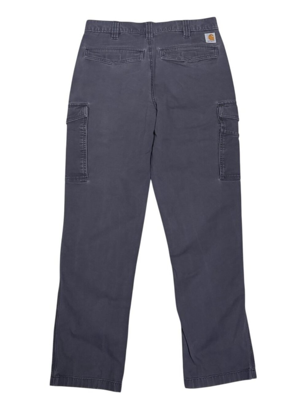 CARHARTT Relaxed Fit Gray Straight Leg Canvas Cargo Work Pants Mens 31x34